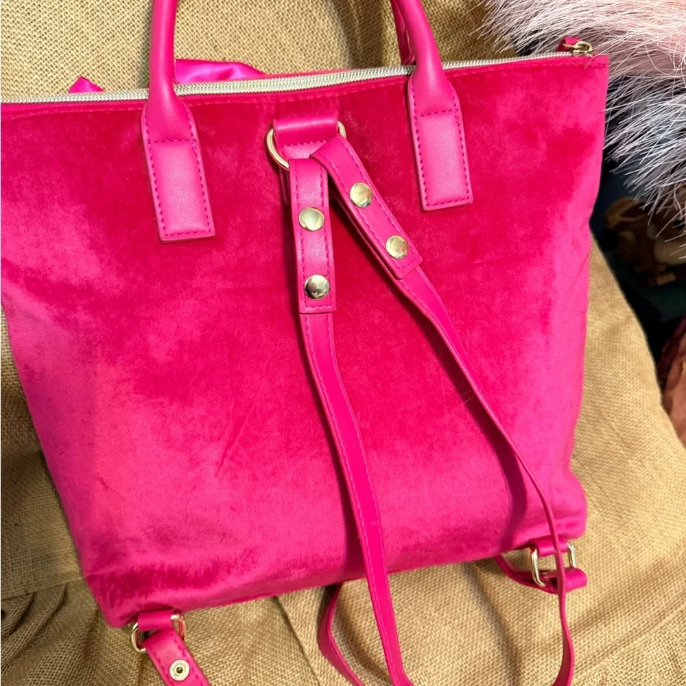 Juicy Couture Pink Bow Backpack Tote Convertible Y2K Bag NWOT - Picture 5 of 12